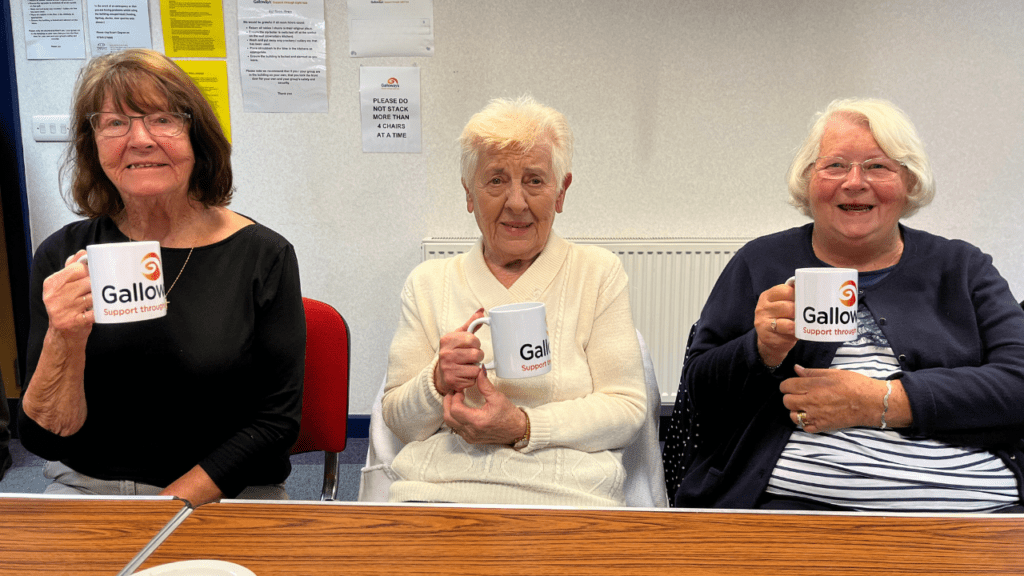 A group of ladies at our Chorley Brews Up session enjoying a hot drink.
