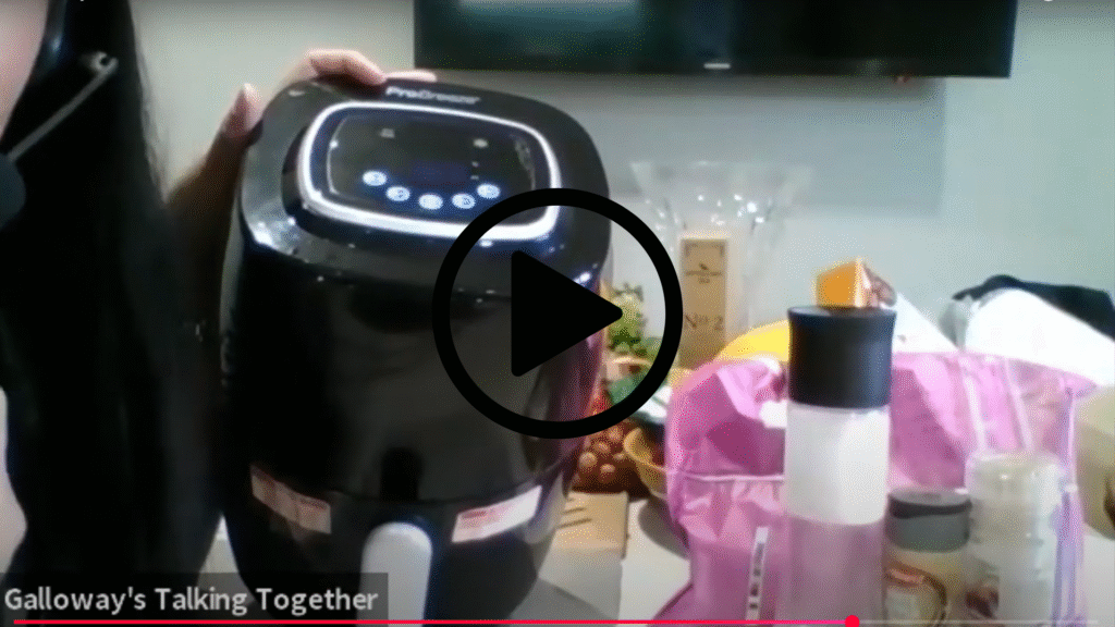 Video preview of an accessible air fryer
