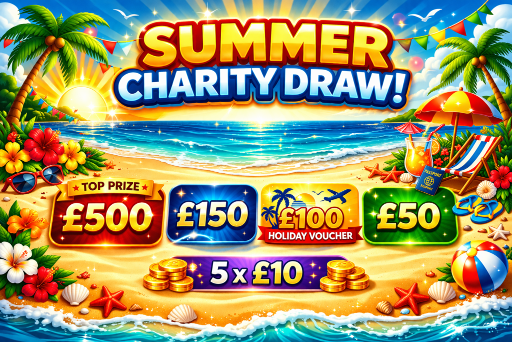 Summer charity draw at the beach